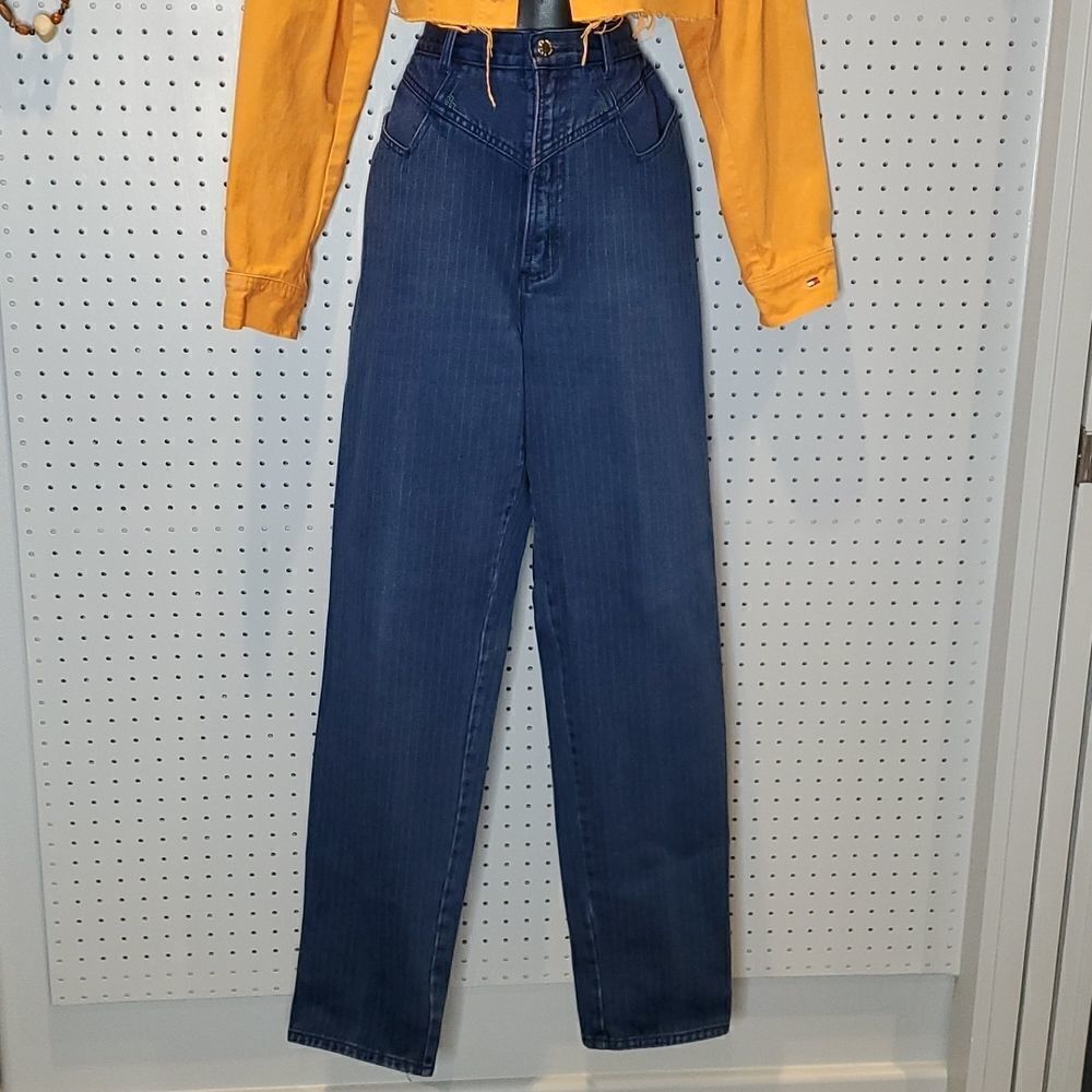 Vintage Super Sexy Rare BLAZE Extra High Rise Waisted Denim Mom Jeans, Sz 11/29